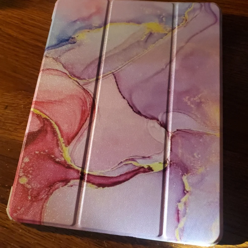 Stylish Pink Marble Tablet Case - Protective Folio Cover Ipad Air 4th & 5th Gen